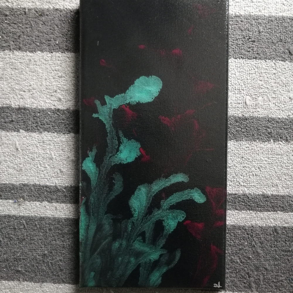 ✨Dark Garden✨ 7x14 Acrylic painting